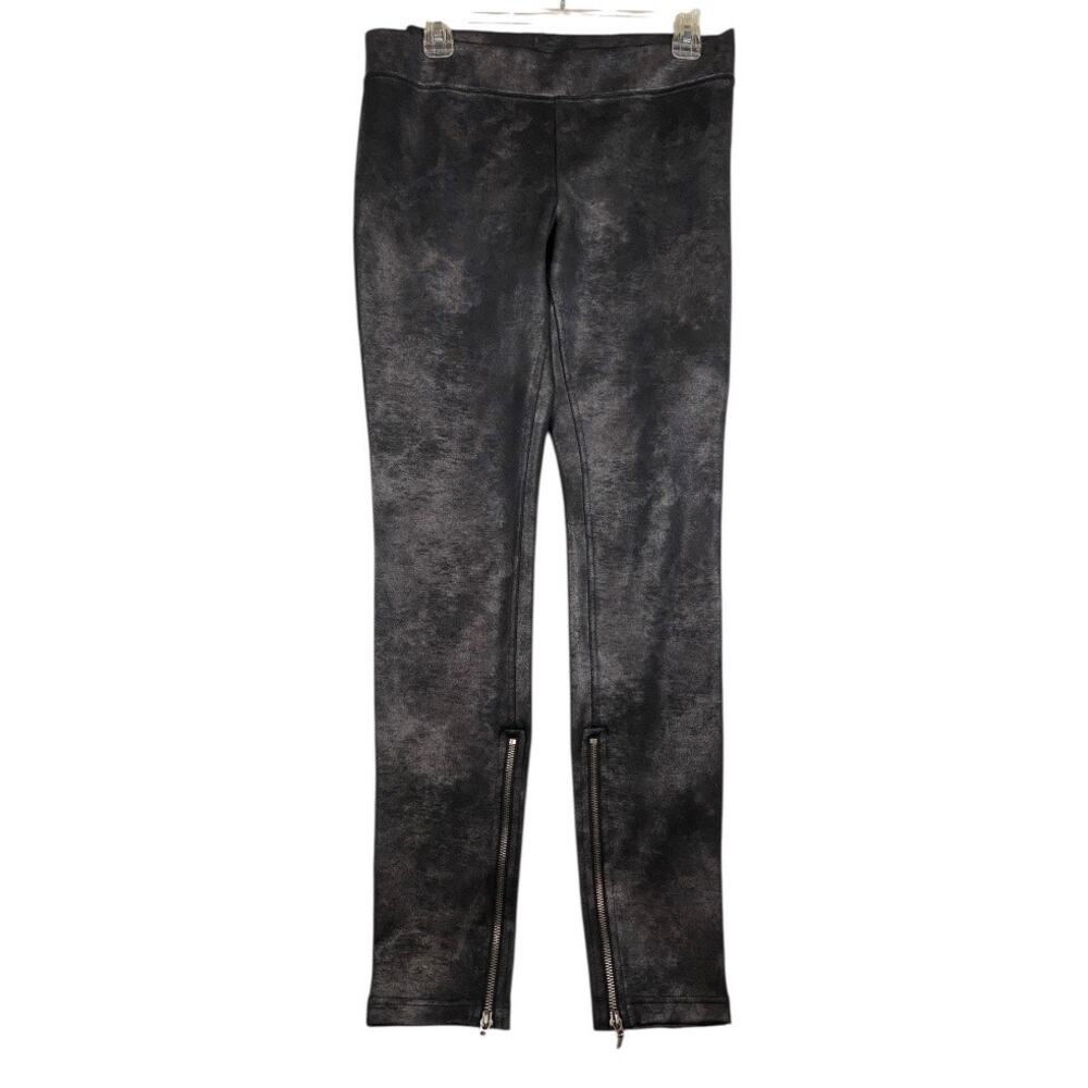Free People Women Mosshart Faux Leather Look Ankle Zippers Size M Leggings